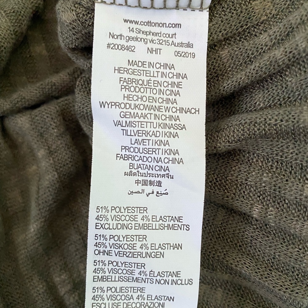 Cotton On Button Front Green Top Size Medium - Picture 6 of 6